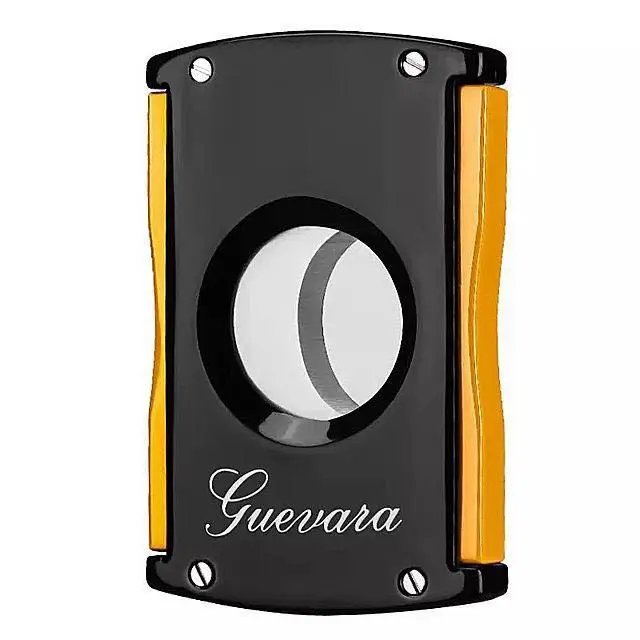 COHIBA металлический резак для сигар из нержавеющей стали с острым двойным лезвием Zigarren Cutter Sigaar Cigar Guillotine - Цвет: GUEVARA logo