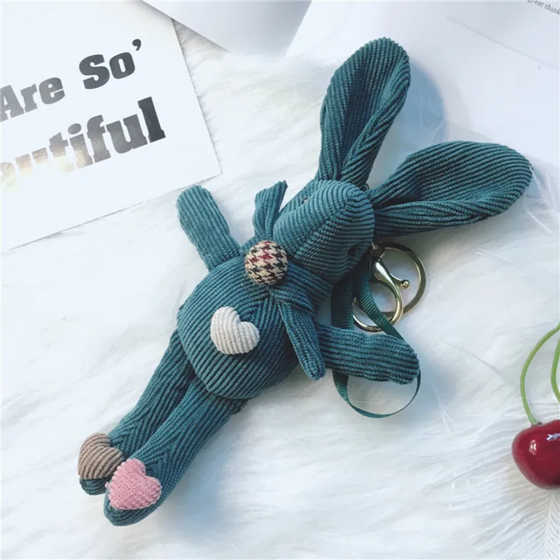 Новинка 2019 креативный брелок с кроликом креативная Вельветовая сумка для ключей