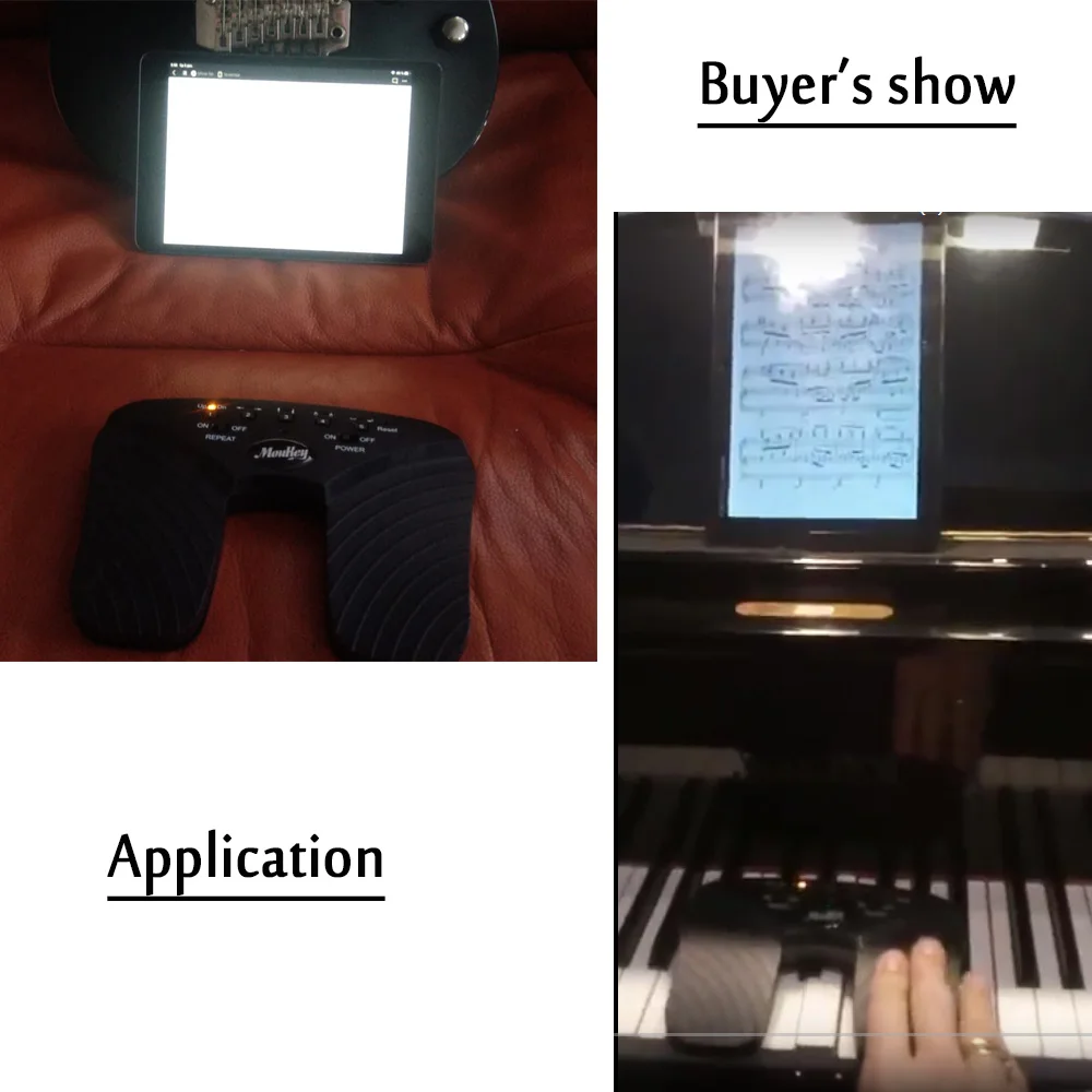 Беспроводная Page Turner педаль для планшетов Ipad приложение управления Hands Free чтение