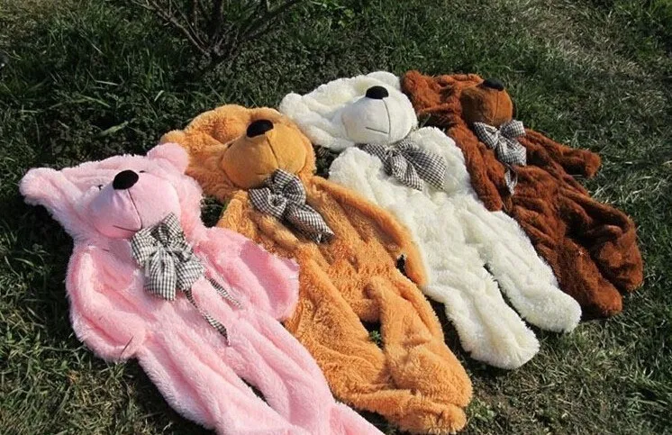 Бесплатная доставка 120 см большой белый плюшевый мишка шкуры оболочки пальто