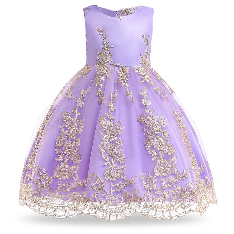 2019 Winter Toddler Girls Dress Wedding Kids Dresses For Children Clothing Birthday Party Flower Lace Princess | Детская одежда и