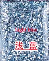 light blue 20000 шт 2 мм украшение для ногтей, со стразами Круглые красочные блестки для DIY украшения для дизайна ногтей, 12 цветов 3D ногтей горный хрусталь - Цвет: light blue