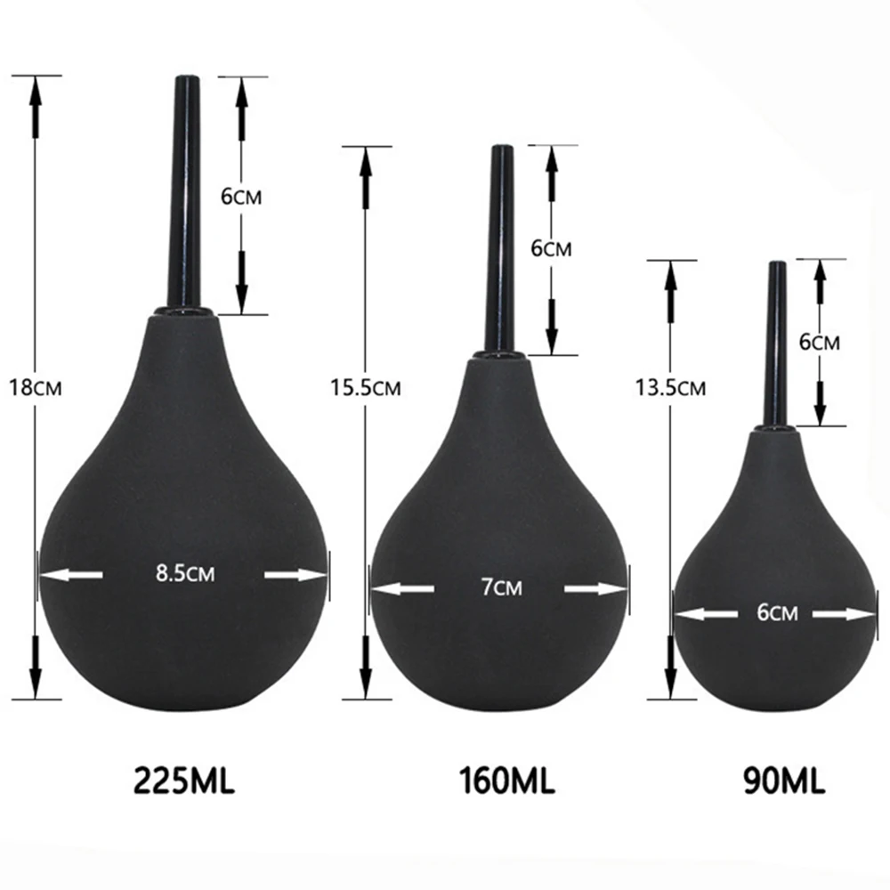 Силиконовая клизма для анального секса унисекс аксессуары душа 90/160/225 мл| |