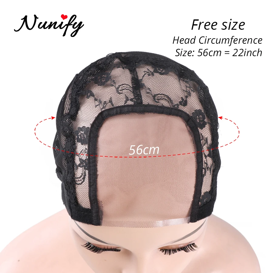 10Pcs Wave Cap With Adjustable Strap Great Elastic Hairnets Lace Wig Caps For Making Wigs U Part Swiss Lace For Ventilating Hair