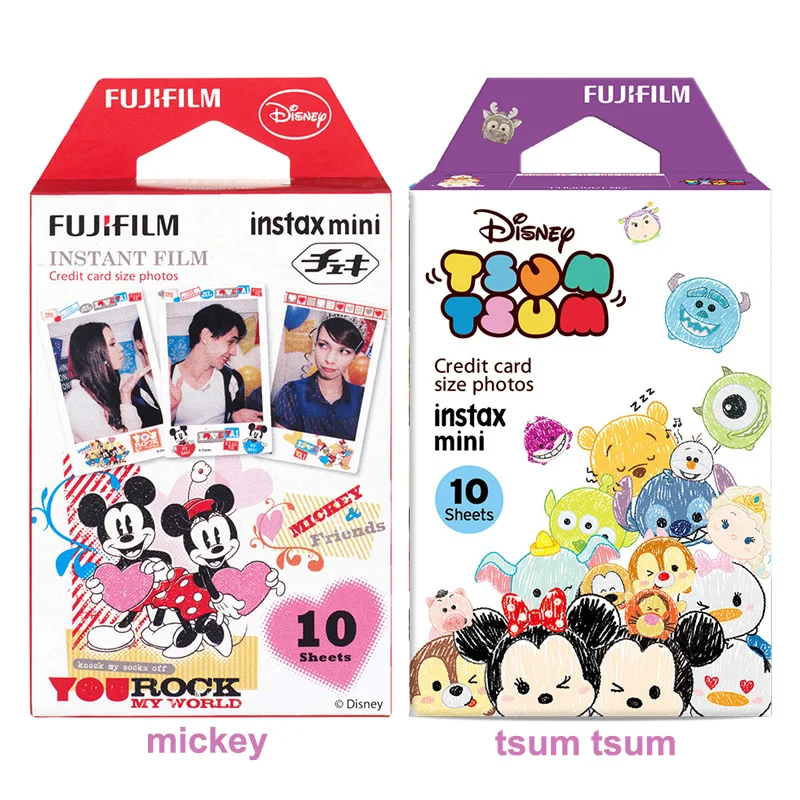 Подлинная пленка Fujifilm Instax Mini 20 листов ЦУМ + Микки для mini 9 8 7s 25 50 70 90 мгновенная