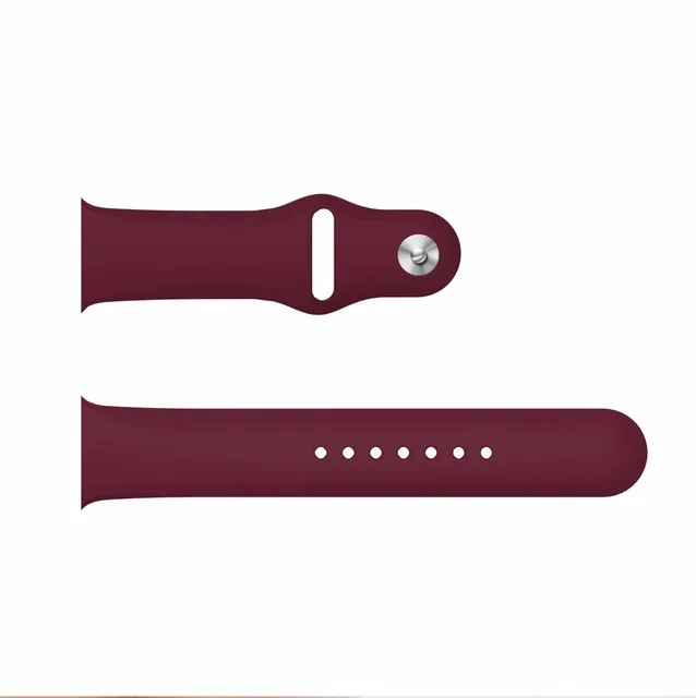 Red wine Спортивный силиконовый ремешок для apple watch серии 4/3/2/1, сменный ремешок для наручных часов, ремешок для наручных часов для apple watch 40-44, 42 мм, 38 мм - Цвет: Red wine