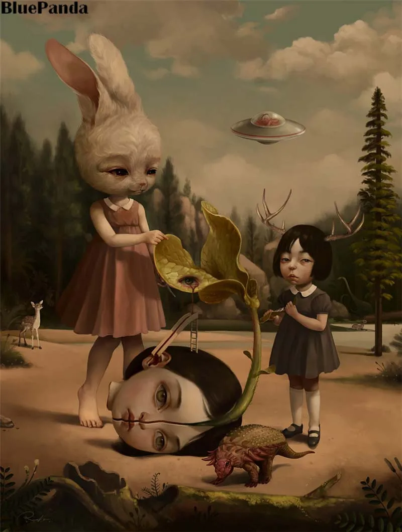 Mark Ryden the Bee Hair Oscary Favourite Artist художественные принты картины для гостиной плакат на стену домашний декор - Цвет: MR017
