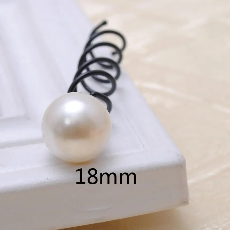 18MM white 2 шт. Горячая сплав ромашка цветок заколка спин винтовая Шпилька заколка для волос твист для свадьбы аксессуары для волос - Цвет: 18MM white