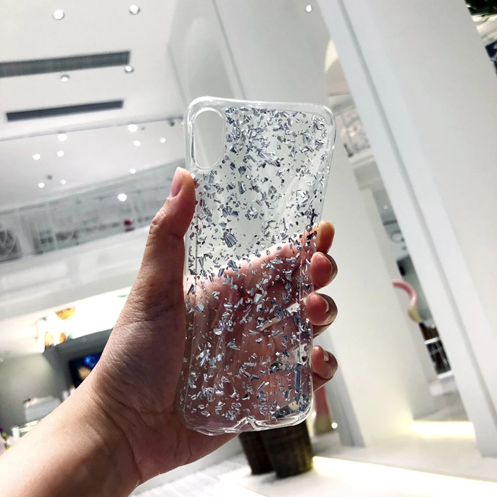 Fashion Gold Foil Bling Phone Cases For iPhone X XS Max XR Soft Silicon Cover 7 8 6 6s Plus Glitter Case Coque Fundas |