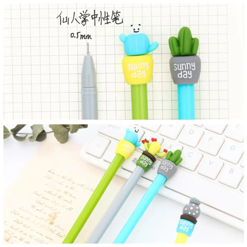 0 5 мм кактус растение в горшке шариковая ручка форме цветка гелевые студенческие