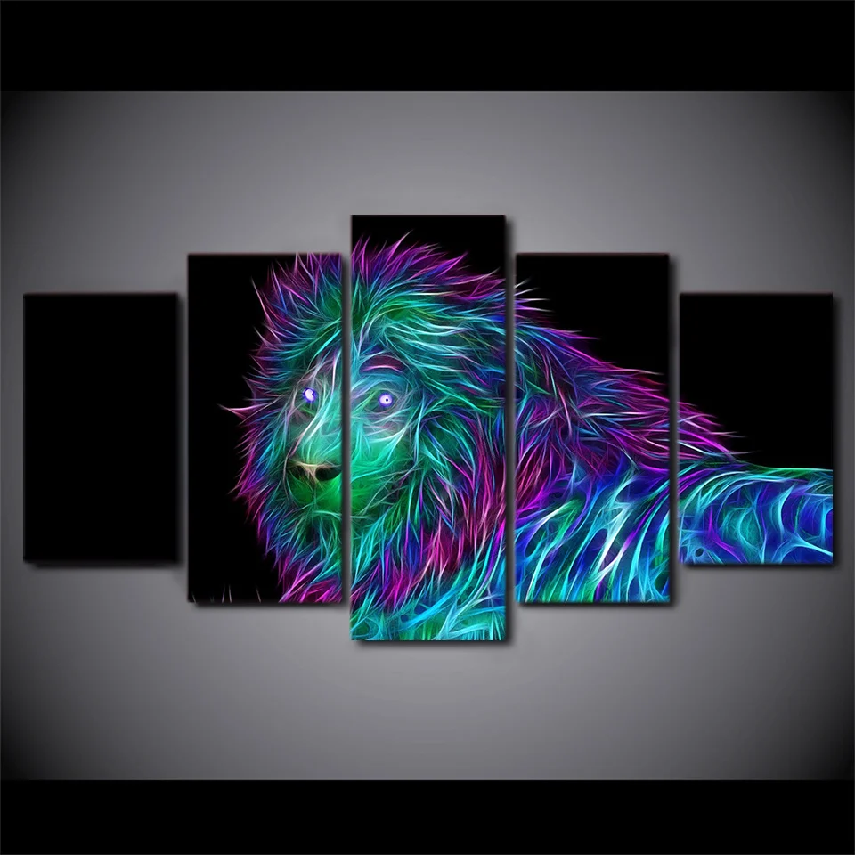 

ArtSailing HD Printed abstract art lion Painting Canvas Print room decor print poster picture canvas Free shipping/ny-4980