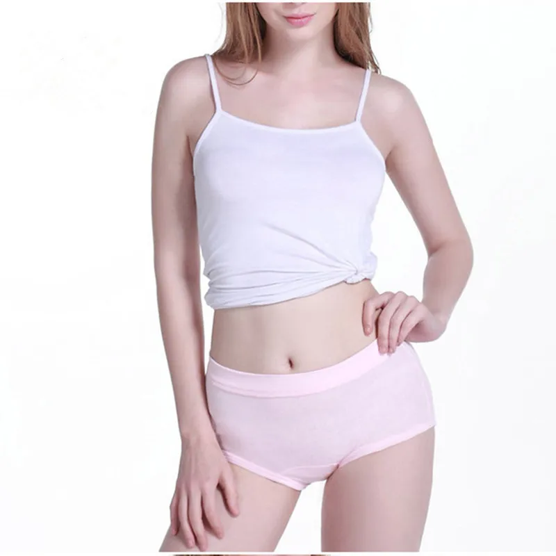 Женские вязаные хлопковые трусы 4 шт./лот Удобные однотонные розовые трусики с