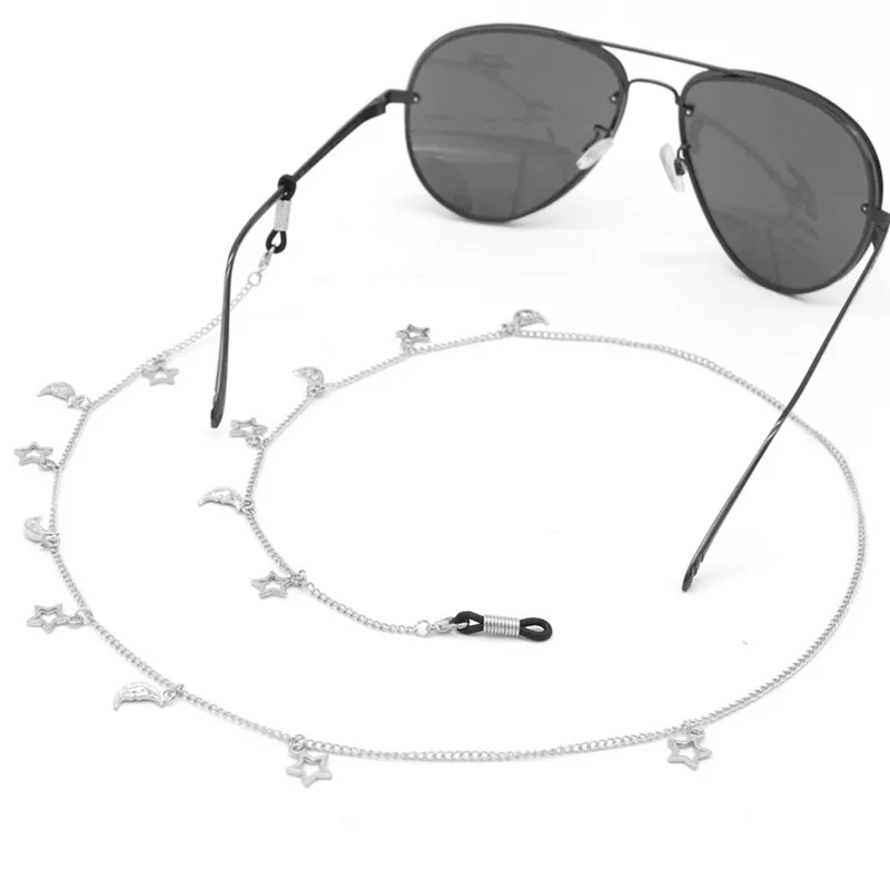 

10pcs Wholesale Fashion Womens Sunglasses Eyeglass Chains Moon Stars Glasses Chain Eyewears Cord Holder Neck Rope