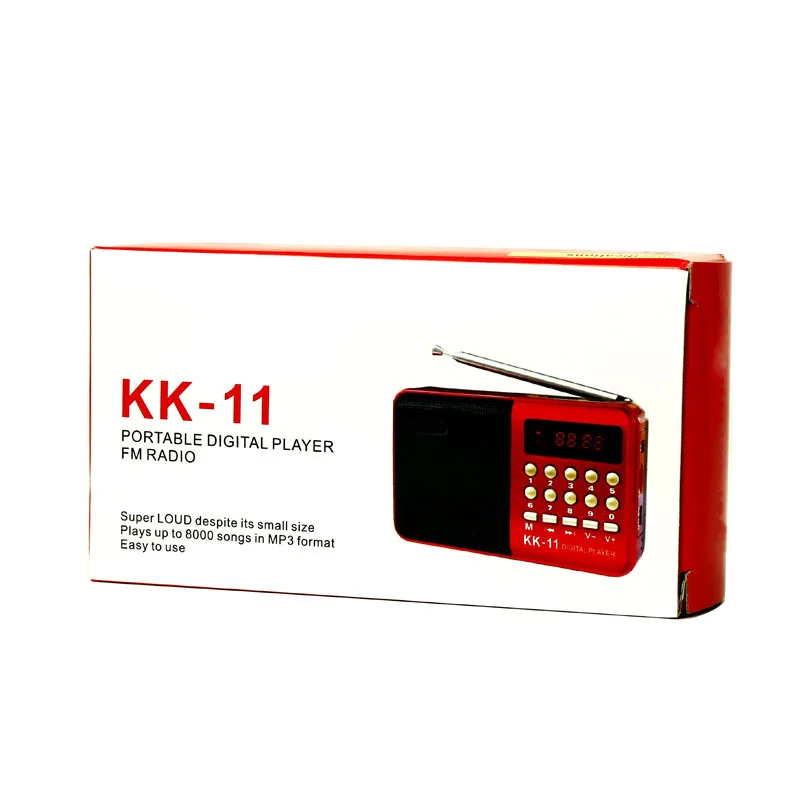 K11 FM перезаряжаемый мини портативный радио Ручной цифровой USB TF MP3 плеер динамик |