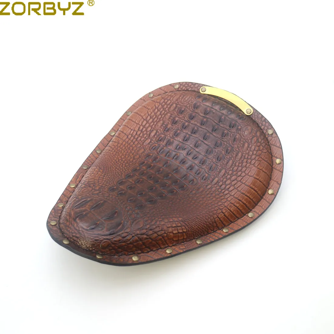 ZORBYZ мотоциклетное Ретро коричневое крокодиловое искусственное сидение для Соло