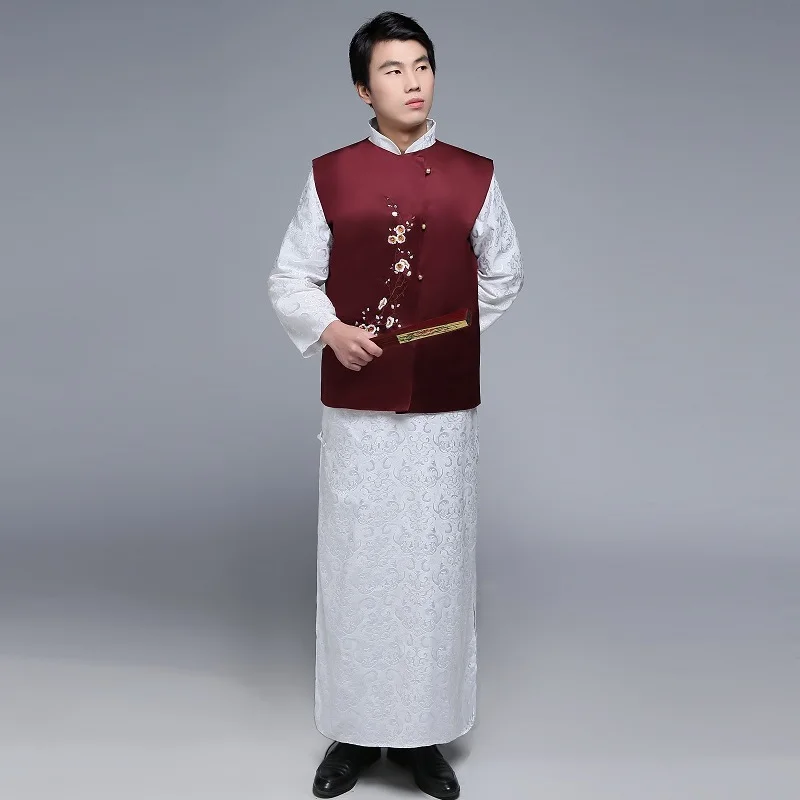 Костюм Тан мужской костюм Чонсам в китайском стиле мужское платье длинное