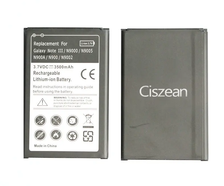 Ciszean 2 шт./лот 3500 мАч B800BC/BE/BU/BZ Сменный аккумулятор для Samsung Galaxy Note III 3 N9000 N900 N9002 N9005