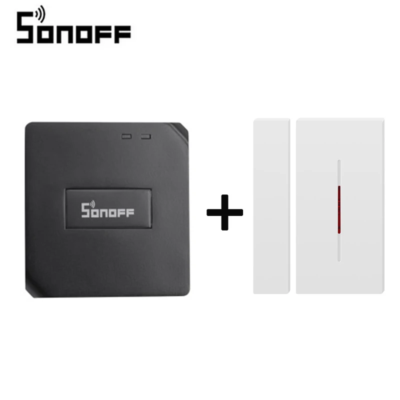RF Bridge WD1 Умный дом сигнализация безопасности Sonoff PIR2pro 433 МГц RF PIR датчик движения сигнализация для Alexa Google Home - Комплект: RF Bridge WD1