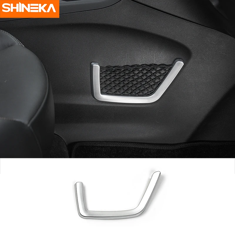 

SHINEKA Interior Copilot Storage Box Net Mesh Decoration Cover Trim Frame ABS Strips Stickers for Chevrolet Equinox 2017+