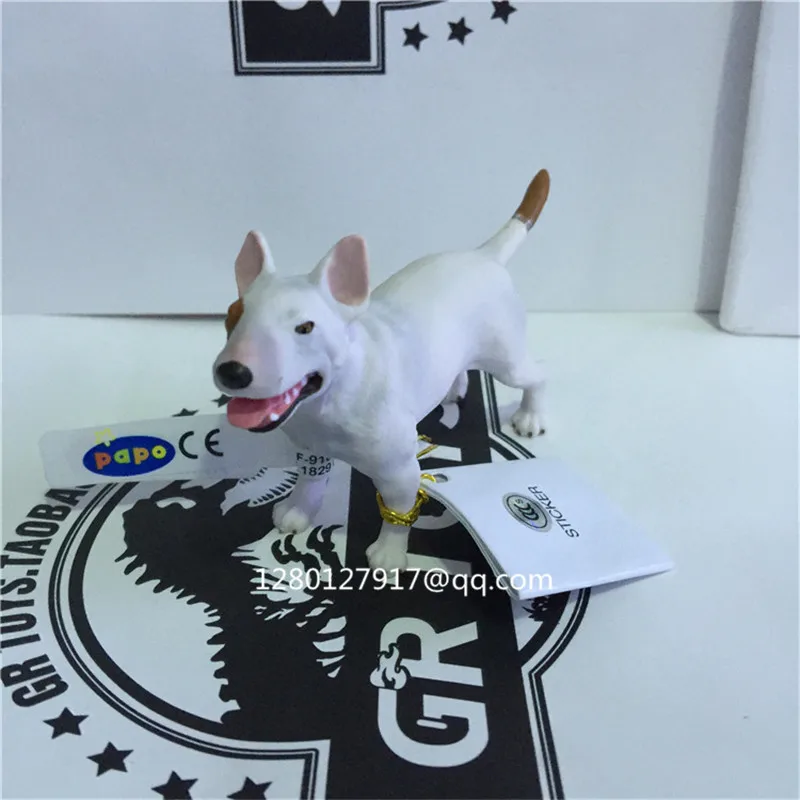 Cute Puppy Statue Simulation DOG Bull Terrier Creative Home Decor Action Figure Collectible Model Toy Valentines Gift 9CM P1156 | Игрушки и