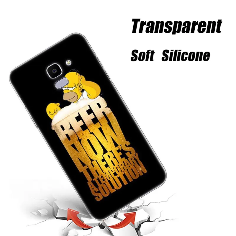 Пиво и веселье стеклянный Мягкий силиконовый чехол для телефона Samsung Galaxy J8 J6 J4 2018