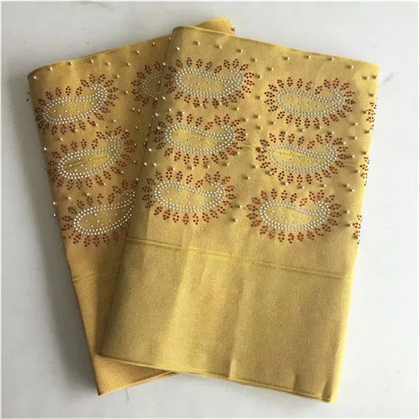 as picture Мода ASO OKE gele головные уборы с бусинами и камнями Высокое качество Красный atiku ткань Африканский женский головной галстук 2 шт./лот - Цвет: as picture