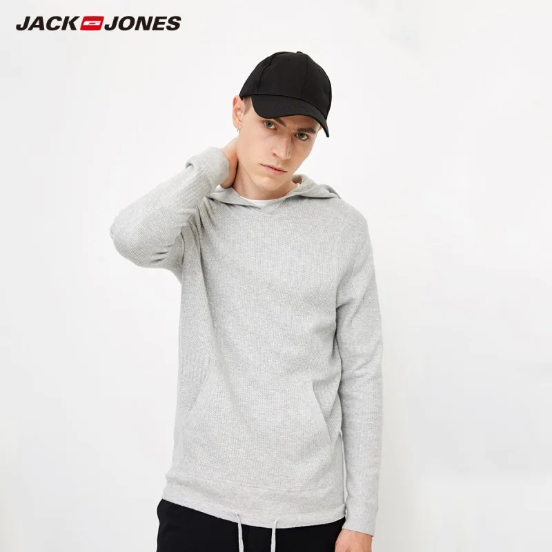 Мужской Повседневный свитер с капюшоном JackJones спортивный топ длинными рукавами