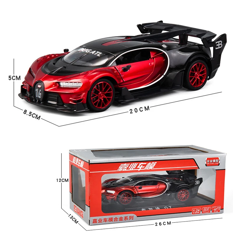 1:24 игрушечный автомобиль отличное качество bugatti gt Металлический Игрушечный