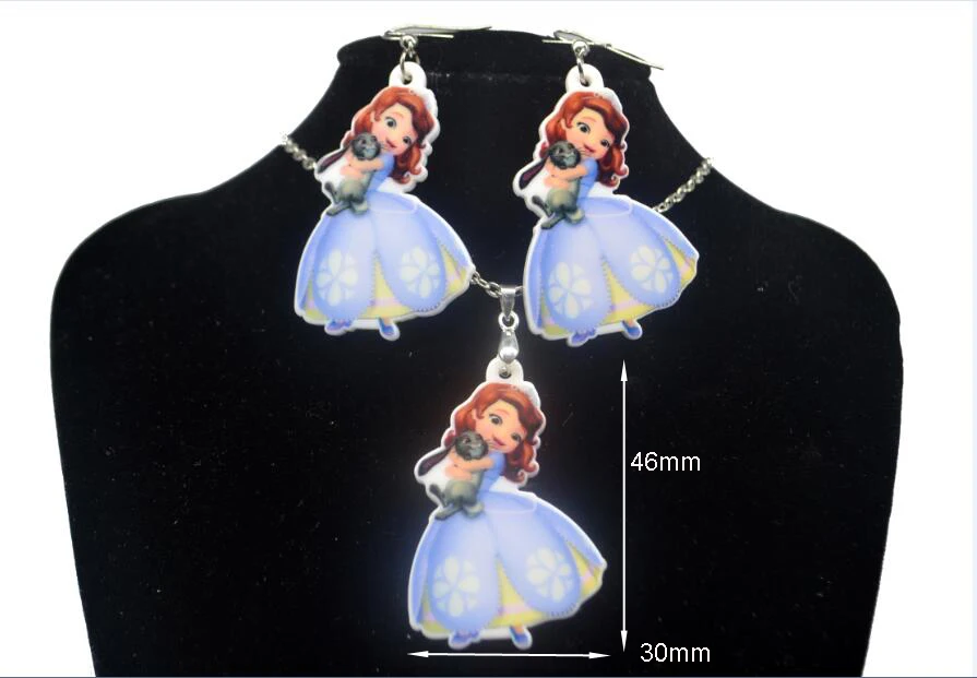 Комплект из колье и серёг с мультяшным принтом|necklace earrings jewelry set|fashion setjewelry sets |