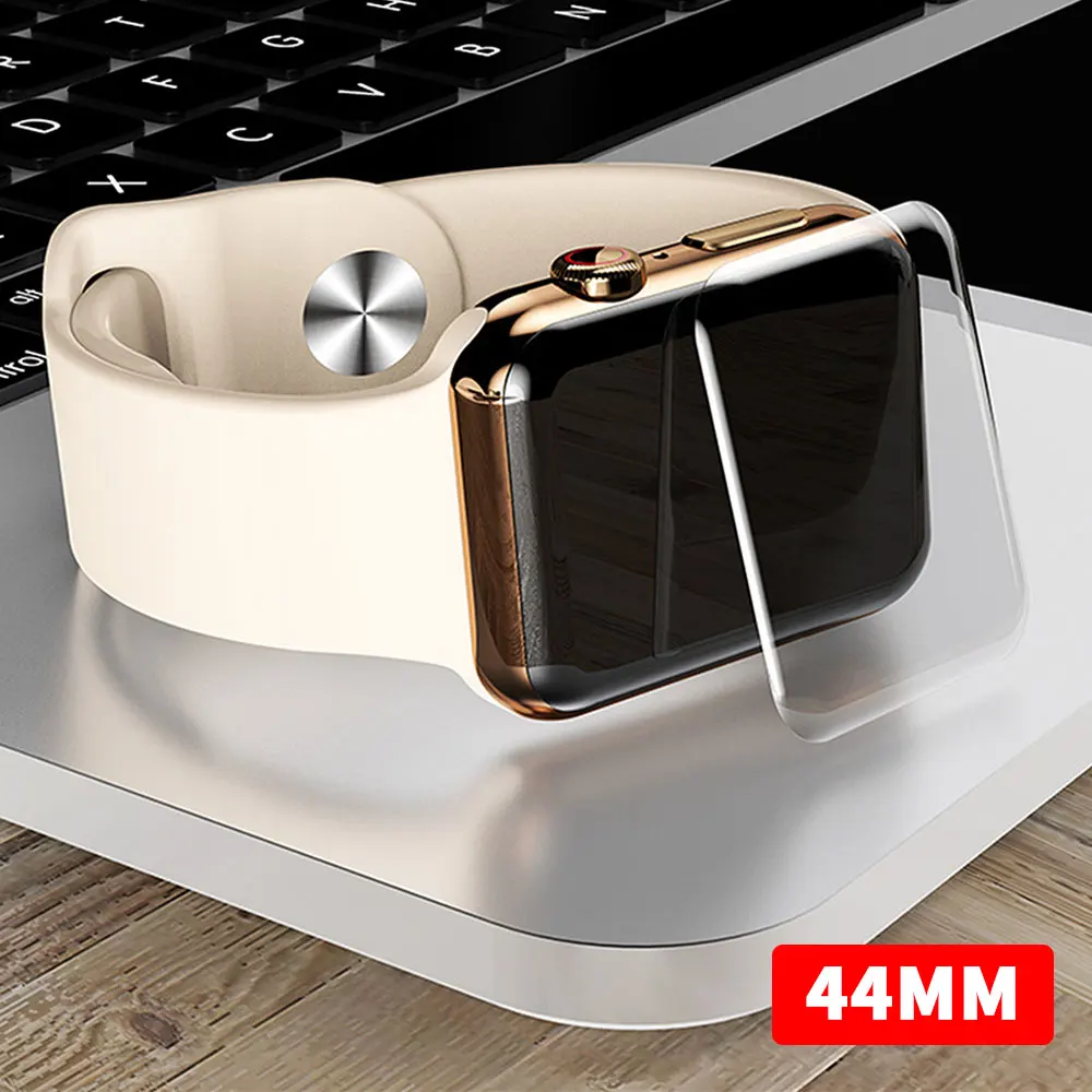 6D УФ жидкое закаленное стекло для Apple Watch 38 мм 42 мм 40 мм 44 мм Защитная пленка для экрана Полный Клей закаленное стекло пленка для iWatch 4 3 2