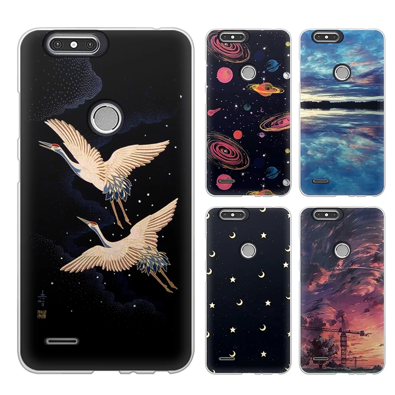 iTien Elegant Cartoon Cool Design Protect Silicone Case For ZTE Blade Zmax Z982 Cover Gel Skin Printing Rubber Pouch Shell |