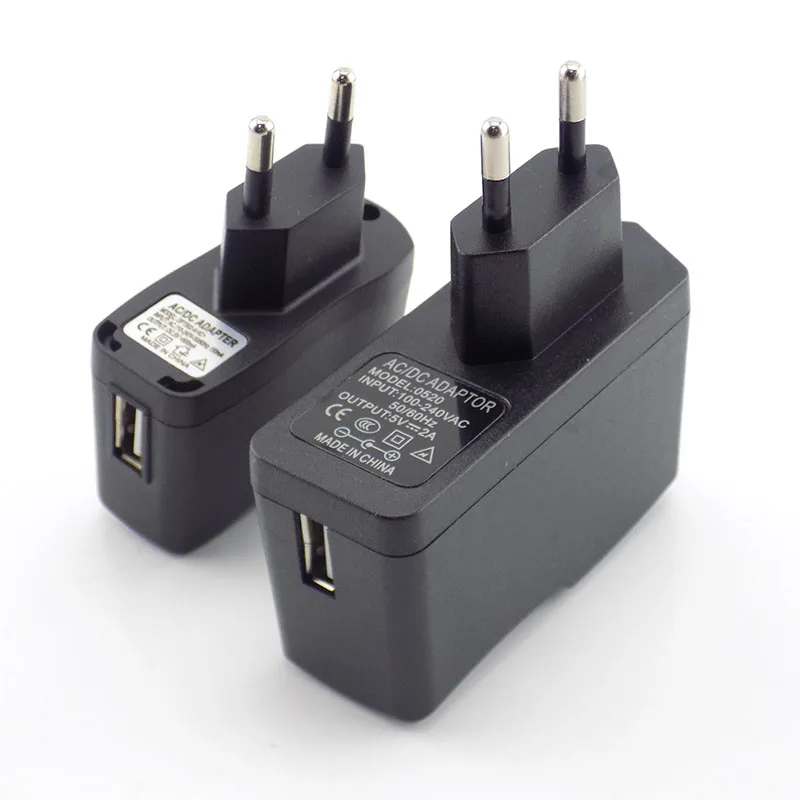 Зарядное устройство USB адаптер питания 5 в 100 А 2 настенная Зарядка Micro переменного