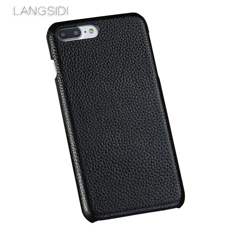 LANGSIDI для iphone 6s Чехол ручной работы на заказ натуральная кожа личи текстурная