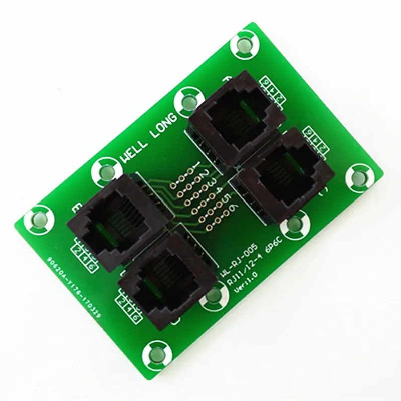 RJ11/RJ12 6P6C разъем 4-полосная шина Breakout Board клеммный блок разъем. | Обустройство дома
