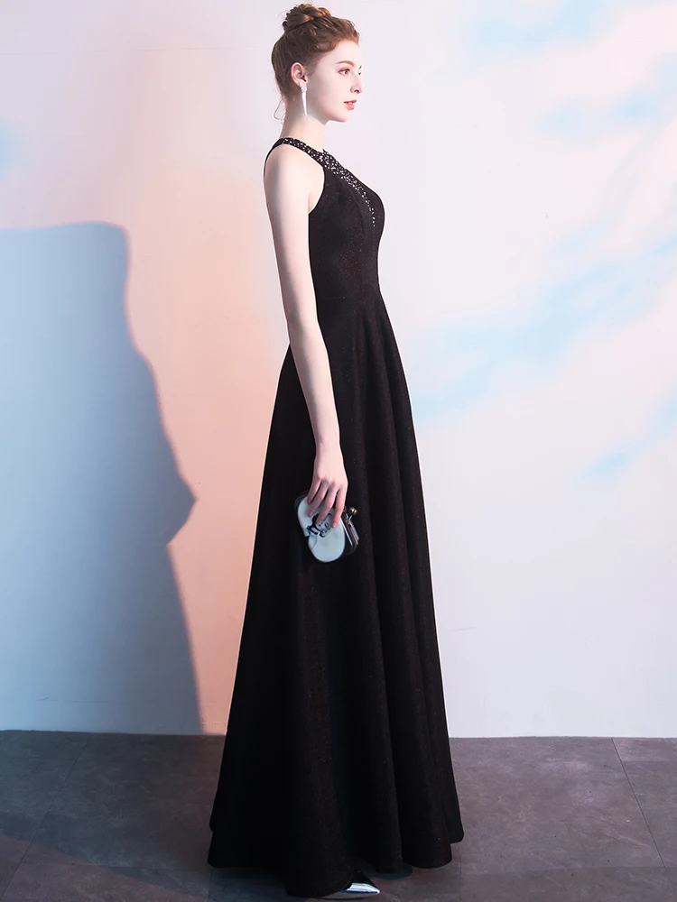 Выпускные платья с блестками Вечернее платье Crystal A Line Party Real Image Элегантный