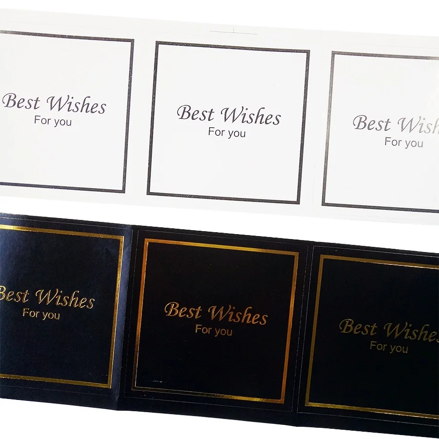 30 шт./лот наклейки черного и белого цвета Лучшие пожелания для вас стикер подарка