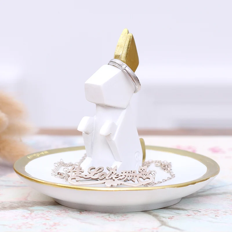 Статуэтка Животного кролик лебедь белка украшение ювелирное ожерелье серьги