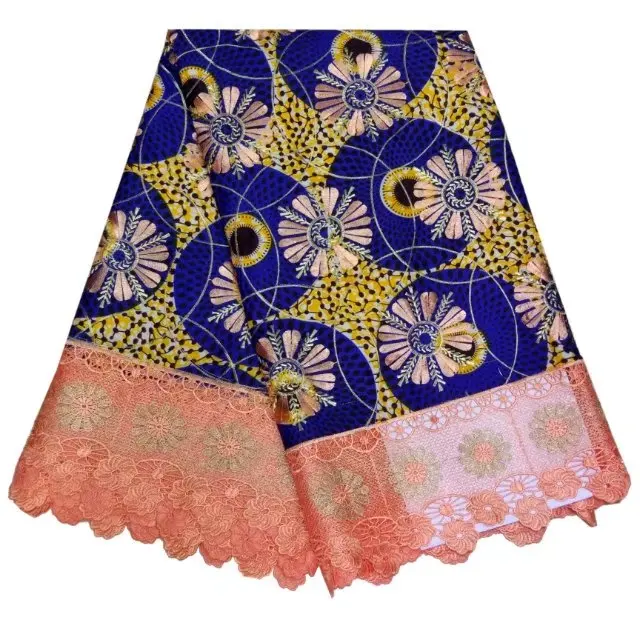 Хит продаж Мода 3D вышивка Африки Водорастворимые кружевной из парафинированной