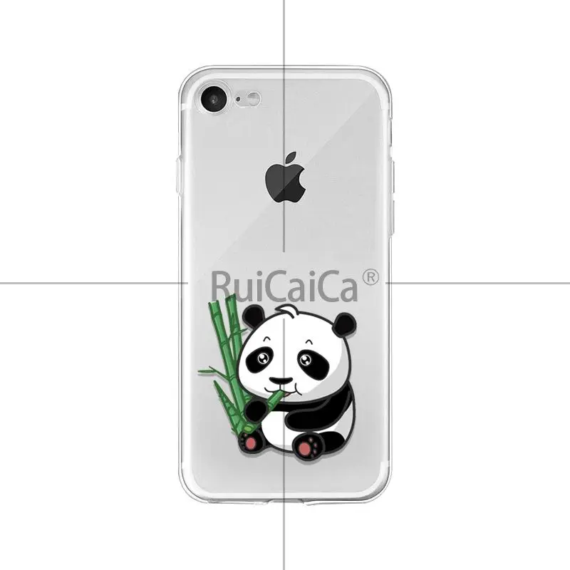 Чехол Ruicaica с милой мультяшной пандой для телефона Apple iPhone 8 7 6 S Plus X XS MAX 5 5S SE XR |