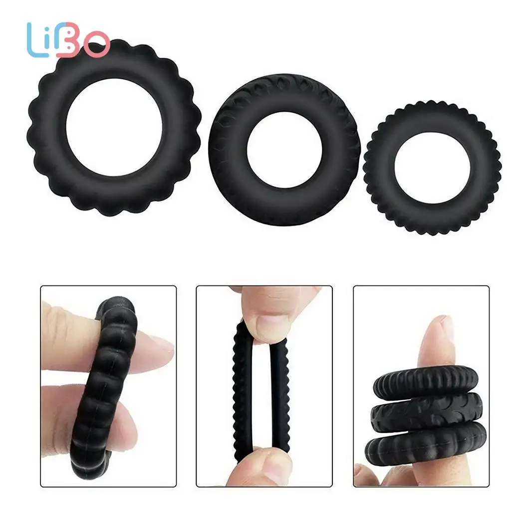 Adult Manual Penis Ring Sex Set Male Silicone Control Toy Time Delay Cockring Scrotal Binding Cock Men | Красота и здоровье