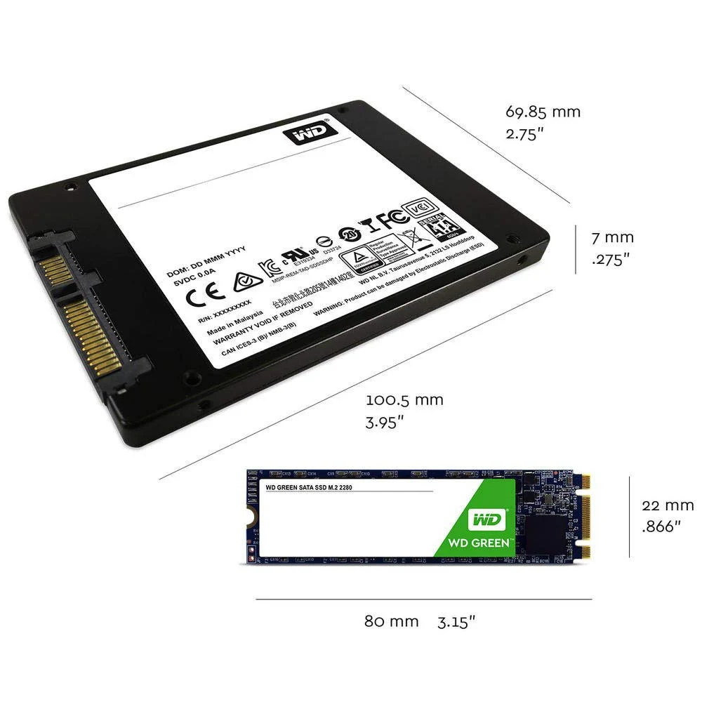 WESTERN DIGITAL WD GREEN PC SSD 240 ГБ внутренний SATA3.0 2 5 &quotтвердотельный диск жесткий для