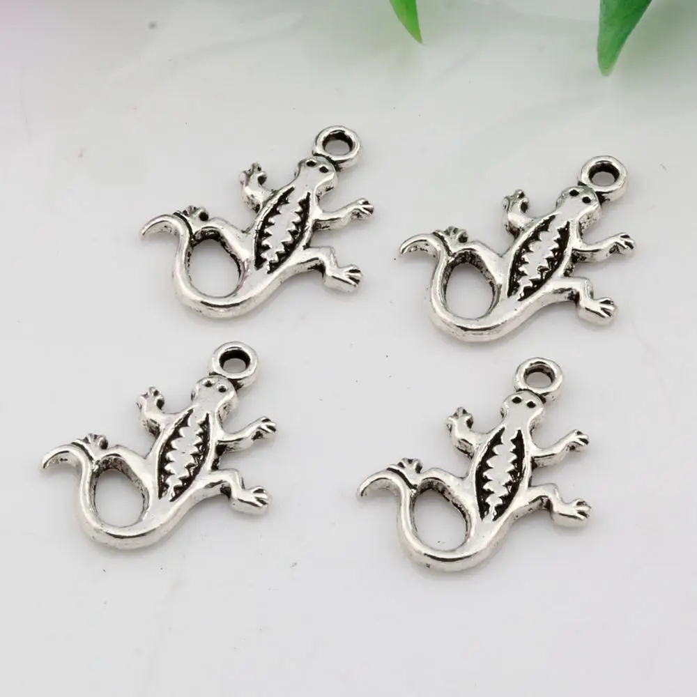 Hot ! 15pcs Zinc Alloy CUTE GECKO LIZARD Charm pendants DIY Jewelry 15 x 18 mm cv2 | Украшения и аксессуары