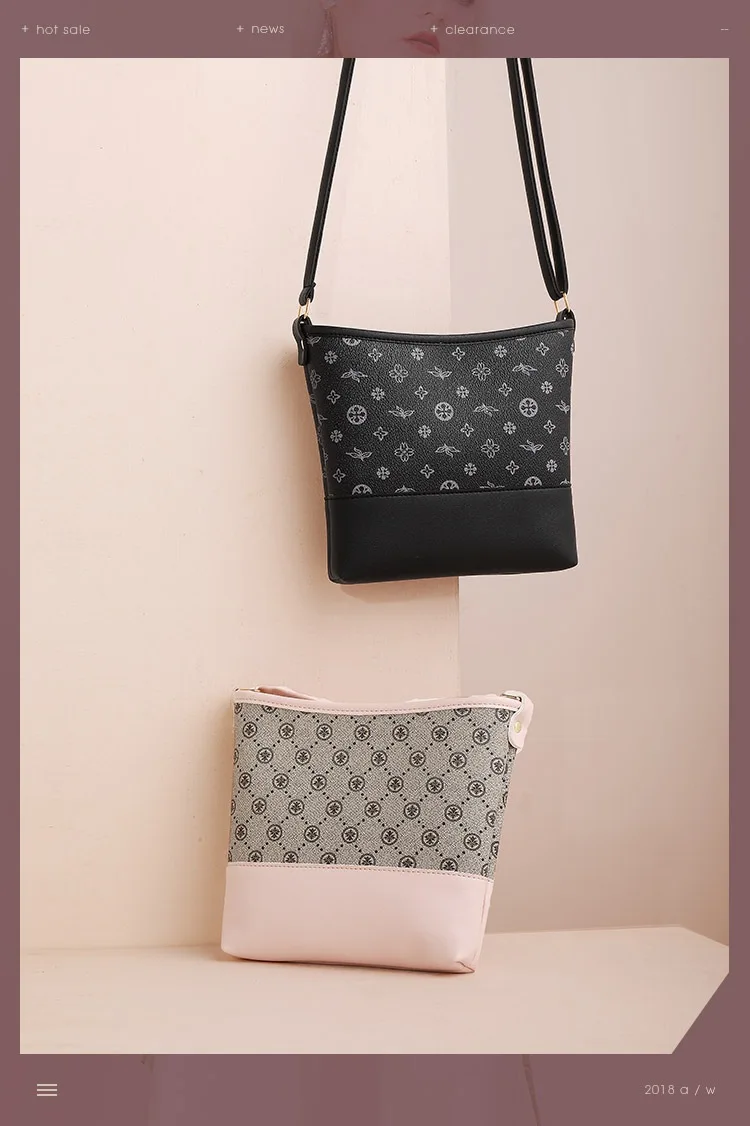 2 Женская сумка прост и универсален с классическим принтом лоскутное платье на