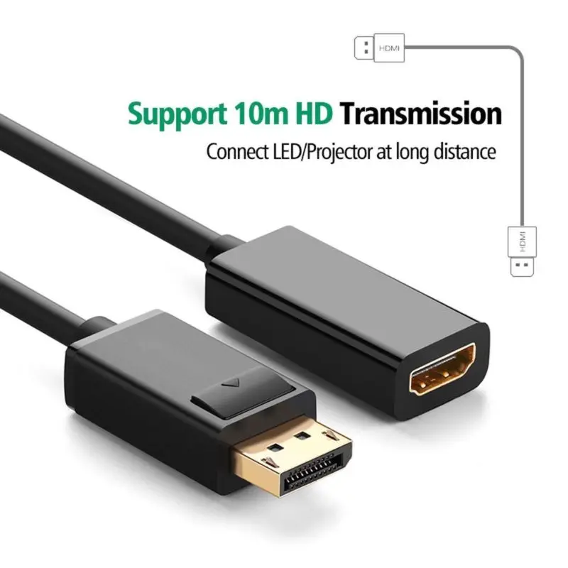 DP порт дисплея к HDMI Мужской Женский кабель конвертер адаптер для ПК ноутбука HP/DELL