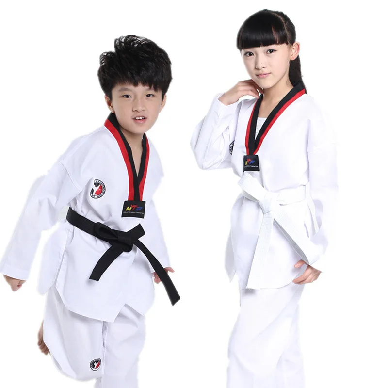 Formal Children Kimono Judo Kickboxing Practice Costume set White Kids Boys Girls Taekwondo Set Karate Tae Kwon Do Clothes 3-14Y | Детская