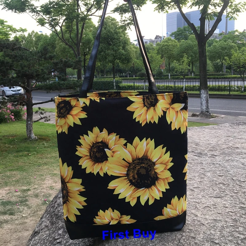 5 шт./лот Новое поступление 2019 хит продаж сумка тоут с подсолнухами монограмма