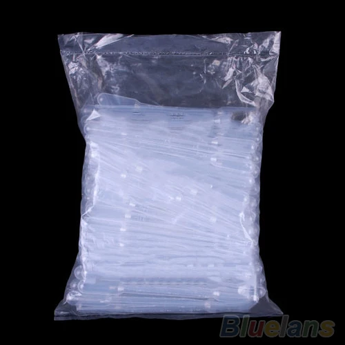 100 шт пластиковые одноразовые 3 мл Градуированные пипетки для переноса глаз набор