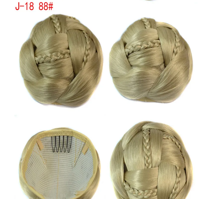 Шиньон парики Вьющиеся Волнистые Синтетический С Косами Updo Chignon Парики