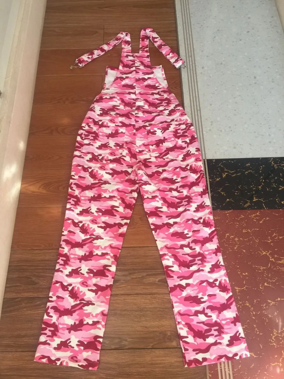 Женский камуфляжный комбинезон прямой 2019 уличный Повседневный Свободный в стиле