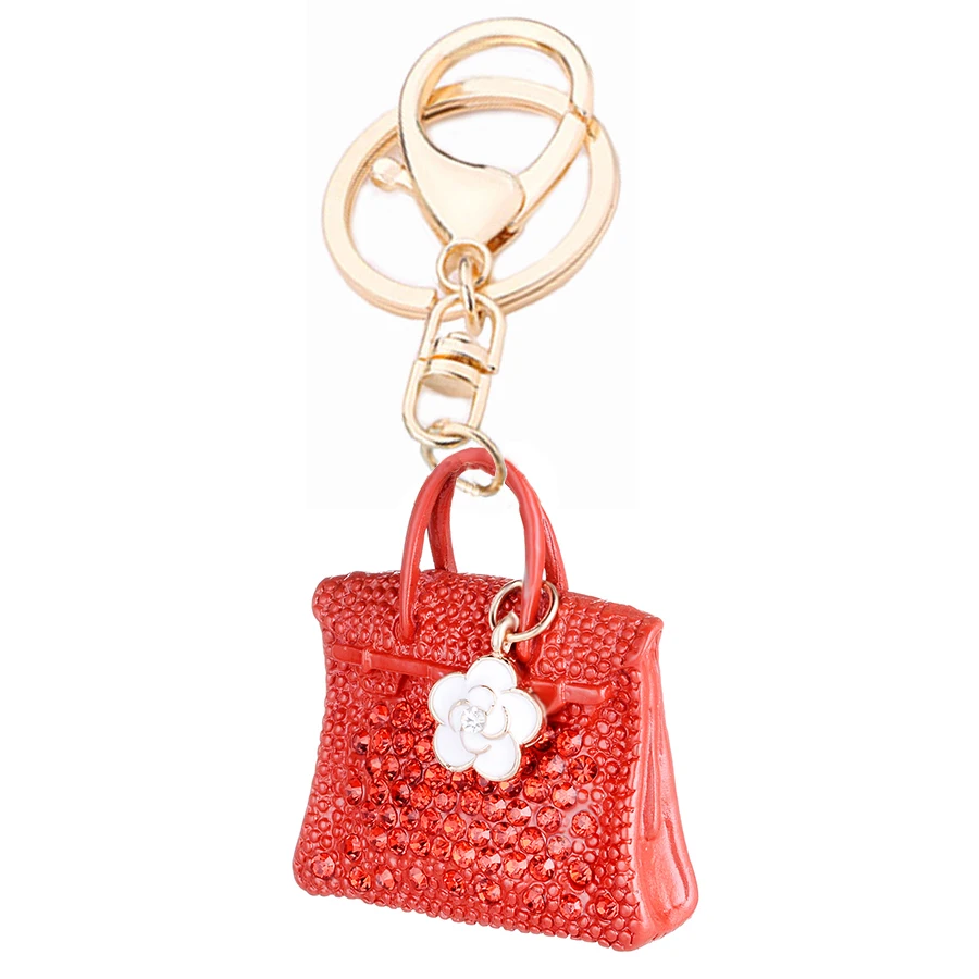 

Creative Crystal Handbag Style Keychains Women Gift Charm Jewelry Car Key Chain Ring Holder Chaveiro Keyring Llavero R002